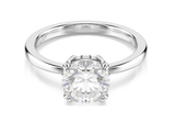  Nhẫn cocktail Stilla giác cắt tròn tone trắng - Stilla cocktail ring Round cut, White, Silver-tone finish 