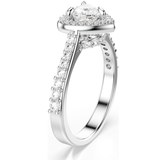  Nhẫn Una Angelic trái tim mixed cuts tone trắng - Una Angelic motif ring Mixed cuts, Heart, White, Rhodium plated 