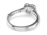  Nhẫn Una Angelic trái tim mixed cuts tone trắng - Una Angelic motif ring Mixed cuts, Heart, White, Rhodium plated 
