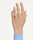 Nhẫn Una Angelic trái tim mixed cuts tone trắng - Una Angelic motif ring Mixed cuts, Heart, White, Rhodium plated 