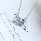  Set dây chuyền khuyên tai thiên nga dazzling xanh - Set Swarovski dazzling swan blue 