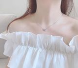  Set dây chuyền khuyên tai thiên nga dazzling xanh - Set Swarovski dazzling swan blue 
