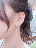  Set dây chuyền khuyên tai thiên nga dazzling xanh - Set Swarovski dazzling swan blue 