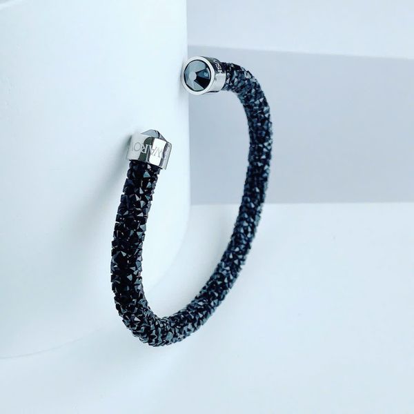  Vòng tay cứng Swarovski Crystaldust đen size S - Swarovski Crystaldust Dark Bangle Cuff size S 