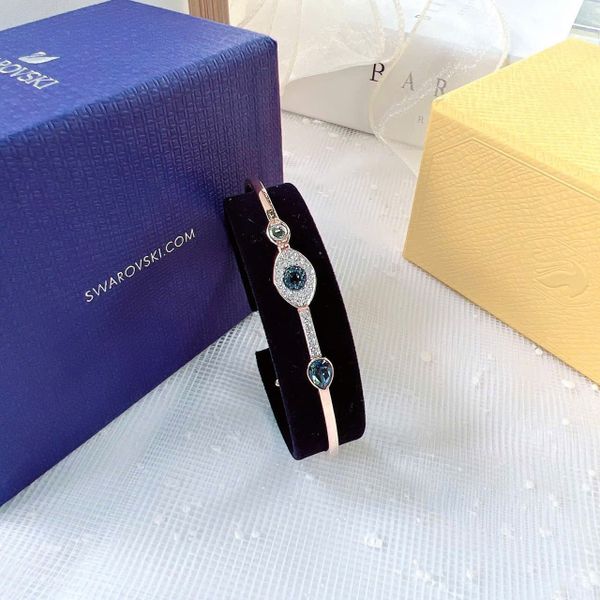  Symbolica bangle Evil eye, Blue, Mixed metal finish 