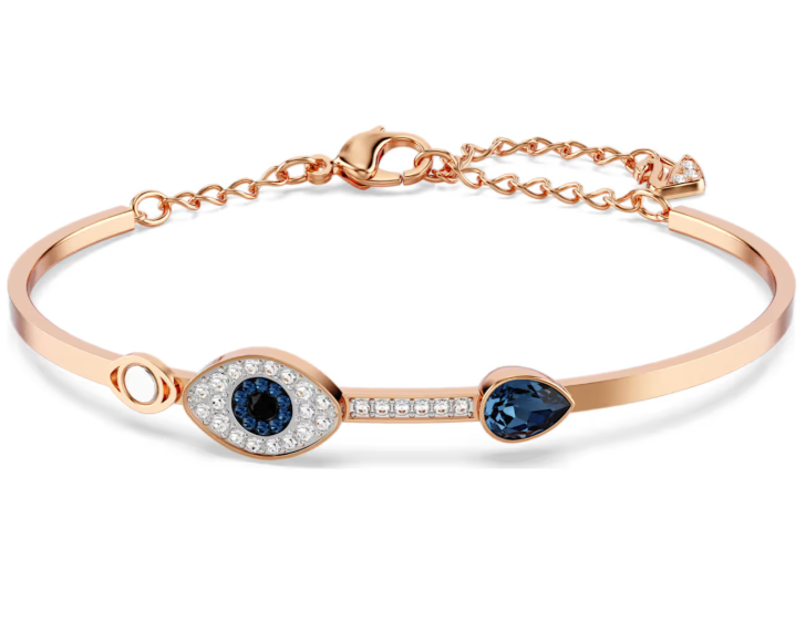  Symbolica bangle Evil eye, Blue, Mixed metal finish 
