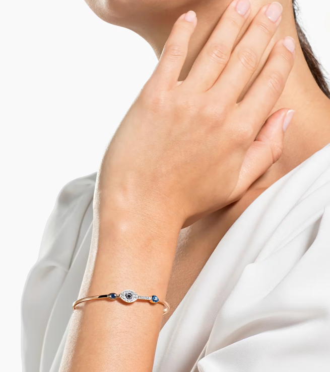  Symbolica bangle Evil eye, Blue, Mixed metal finish 