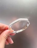  Vòng tay cứng Swarovski Matrix Octagon baguette trắng - Swarovski Matrix bangle, Octagon shape, Baguette cut, White, Rhodium plated 