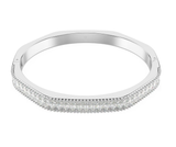  Vòng tay cứng Swarovski Matrix Octagon baguette trắng - Swarovski Matrix bangle, Octagon shape, Baguette cut, White, Rhodium plated 