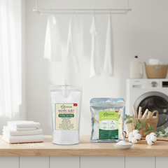 Combo Bột Tẩy Trắng Đa Năng Ố Vàng 200g & Nước Giặt Chống Lem Màu 1L ECOSTAR, Tẩy Mốc Quần Áo Trắng Tinh