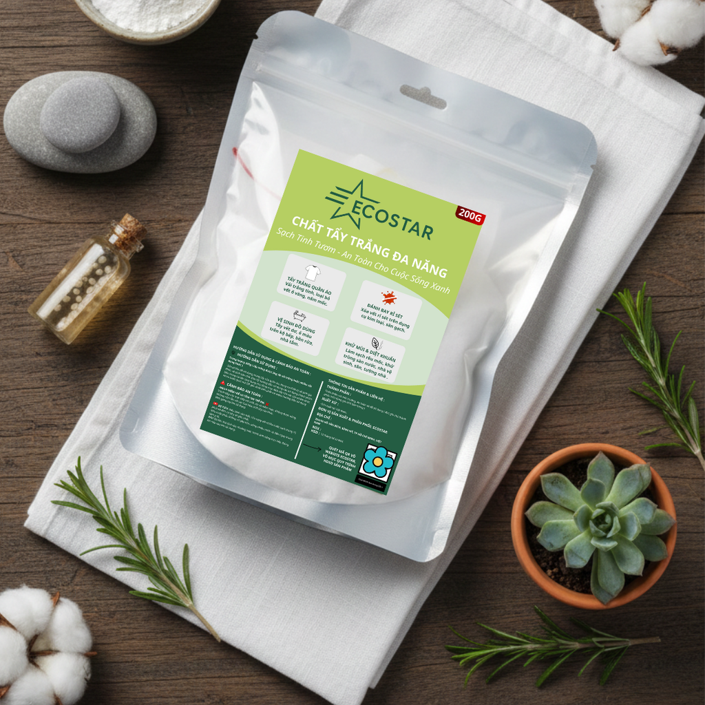 Tẩy Trắng Đa Năng ECOSTAR, Đặc Trị Ố Vàng, Tẩy Mốc Quần Áo & Đánh Bay Rỉ Sét Sàn Gạch