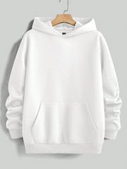 Áo Hoodie Trắng Unisex – Chất Cotton Dày, Form Rộng Thời Trang, Thiết Kế Trẻ Trung
