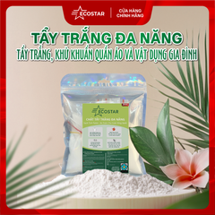 Tẩy Trắng Đa Năng Ecostar 1 Gói Tặng 1 Túi Nước Giặt 1L | Làm Sạch & Bảo Vệ Quần Áo – Giặt Đồ Không Lem Màu