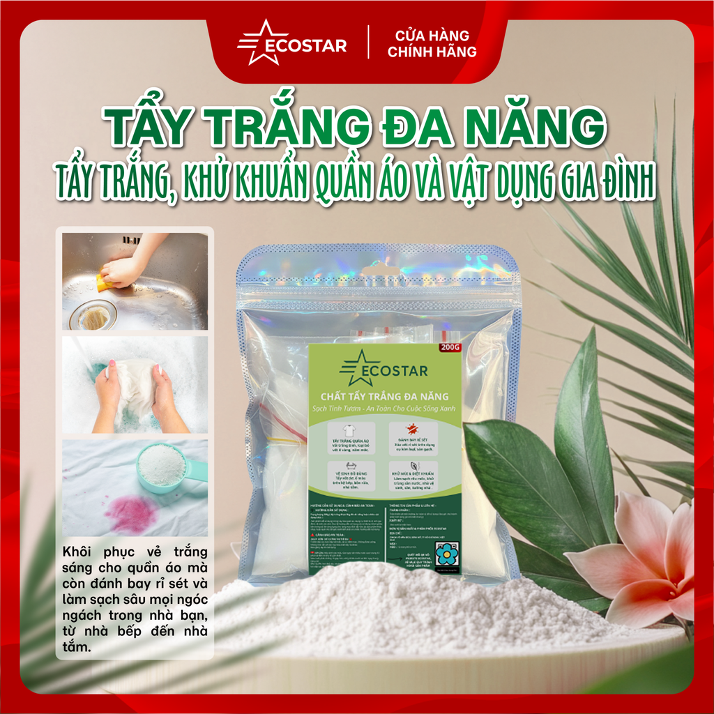 Màu nhuộm vải tổng hợp 200ml, tặng, Tẩy Trắng Đa Năng 200g, Nước giữ màu quần áo 200ml