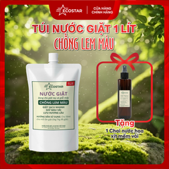 Nước Giặt Ecostar Chống Lem Màu 1 Lít Tặng Xịt Thơm Quần Áo | Giặt Sạch – Thơm Lâu – Tiện Lợi