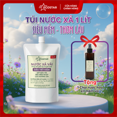 Nước Xả Vải Mềm Mượt Ecostar 1L Tặng Chai Xịt Thơm | Mềm Vải – Thơm Lâu – Khử Mùi Hiệu Quả