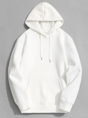 Áo Hoodie Trắng Unisex – Chất Cotton Dày, Form Rộng Thời Trang, Thiết Kế Trẻ Trung