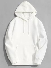 Áo Hoodie Trắng Unisex – Chất Cotton Dày, Form Rộng Thời Trang, Thiết Kế Trẻ Trung