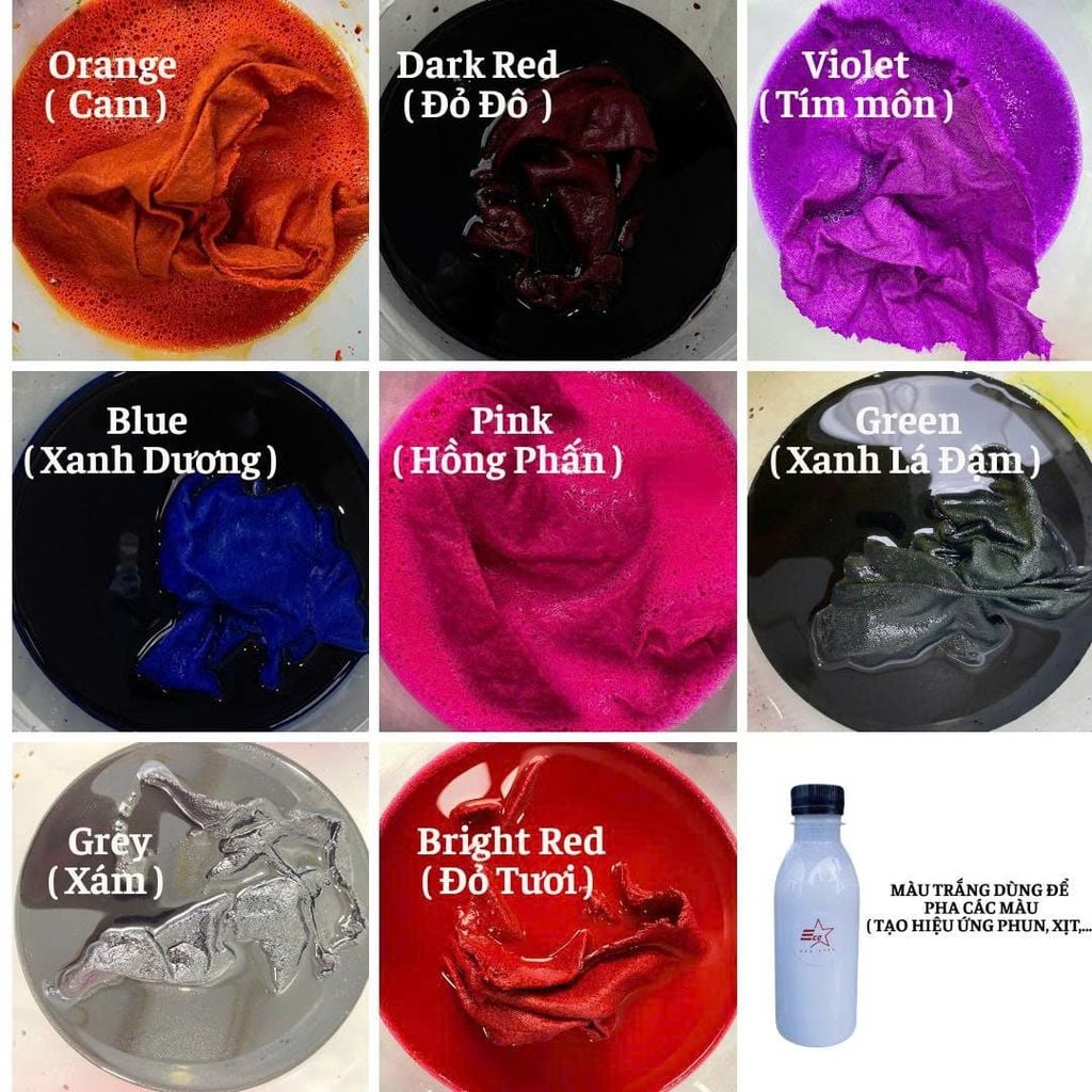 Combo: Nhuộm hiệu ứng Jean sáng tạo, Màu nhuộm vải 2 lọ, Chất giữ màu chống phai 200ml, kèm tặng, Quần Jeans Nữ