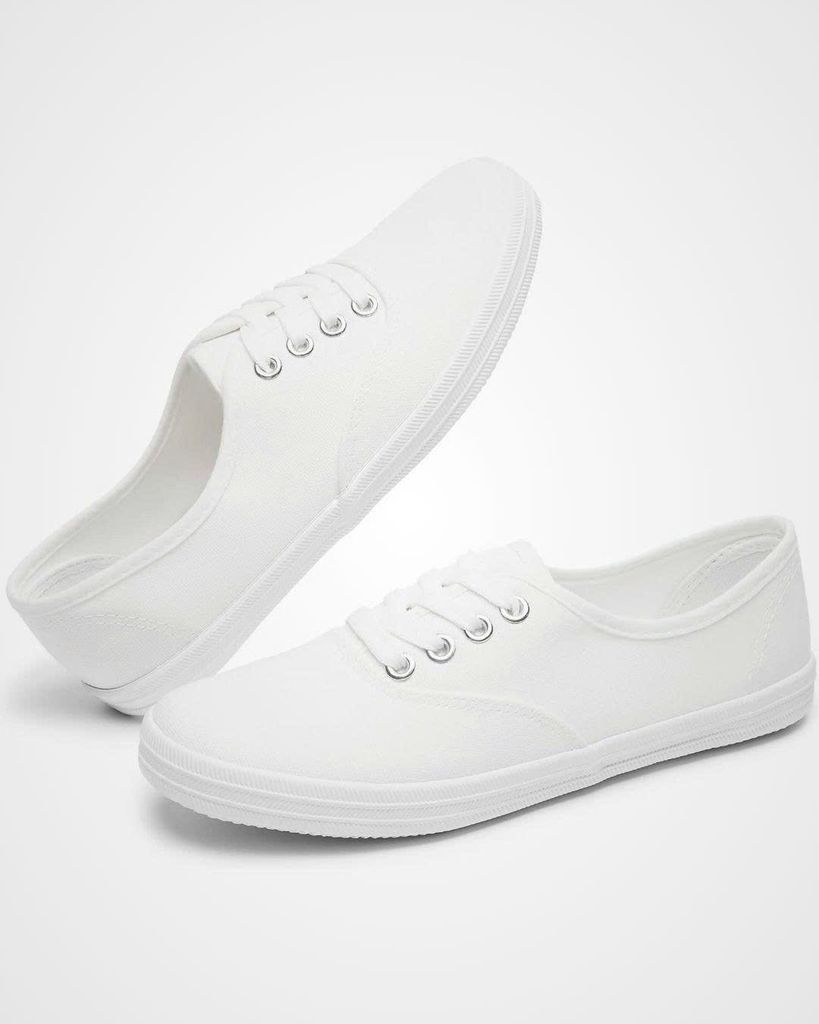 Giày Sneaker Canvas Classic Trắng, mang thiết kế tối giản, dễ phối đồ và phù hợp nhiều phong cách