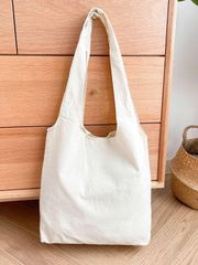 Tote Tote vải canvas phong cách tối giản, dễ phối đồ – Túi trắng & Nhuộm Tie-dye Thủ Công