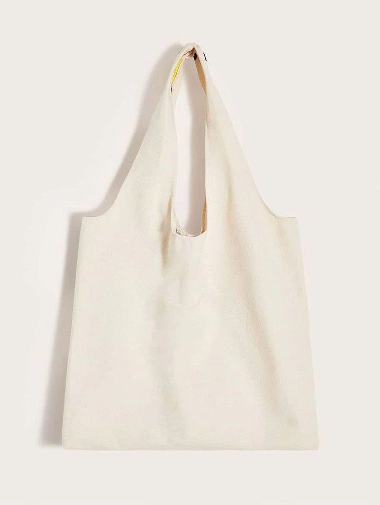 Tote Tote vải canvas phong cách tối giản, dễ phối đồ – Túi trắng & Nhuộm Tie-dye Thủ Công