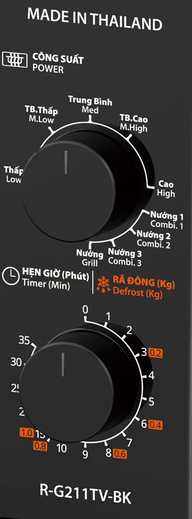 Lò vi sóng có nướng Sharp 21 lít R-G211TV-BK