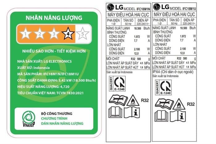 Điều hoà LG Inverter 2 HP IFC18M1