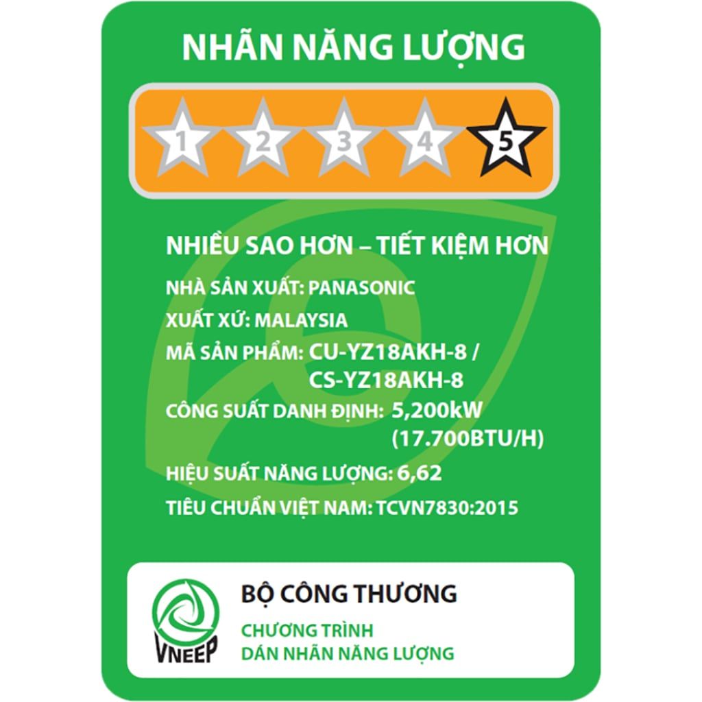 Điều hoà Panasonic Inverter 2 HP CU/CS-YZ18AKH-8