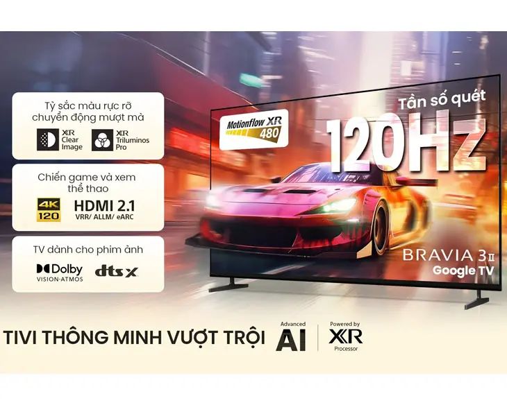 Google Tivi Sony 4K 65 inch K-65XR30M2