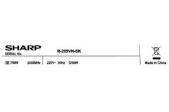 Lò vi sóng Sharp R-209VN-SK 20 lít