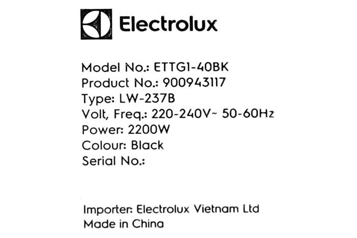 Bếp nướng điện Electrolux ETTG1-40BK 2200W