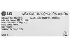 Máy giặt LG AI DD Inverter 17 kg F2517SNTG