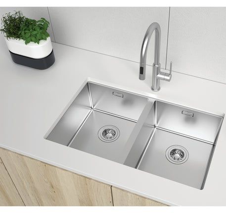 Chậu bếp Inox Hafele Satin R10 HS24-SSN2S-750