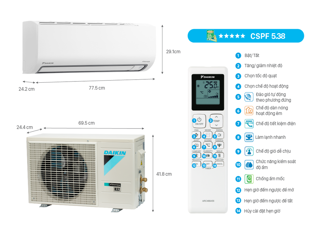 Điều Hòa Inverter FTKB25ZVMV 9000 BTU