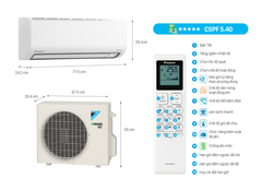 Điều hòa Daikin 1 chiều inverter FTKB35ZVMV 12000 BTU
