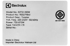 Máy nướng bánh mì Electrolux E2TS1-100W, màu trắng