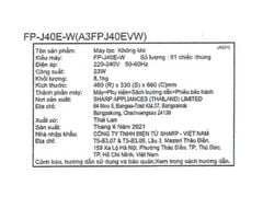 Máy lọc không khí Sharp FP-J40E-W 23W