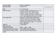 Máy lọc không khí kết hợp quạt đối lưu 3 trong 1 Acerpure AC333-10W, 35m2