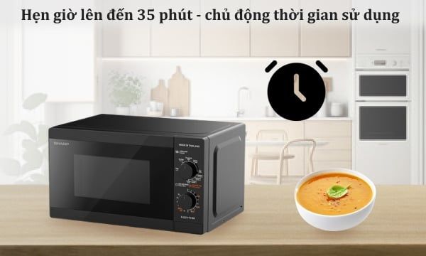 Lò vi sóng có nướng Sharp 21 lít R-G211TV-BK