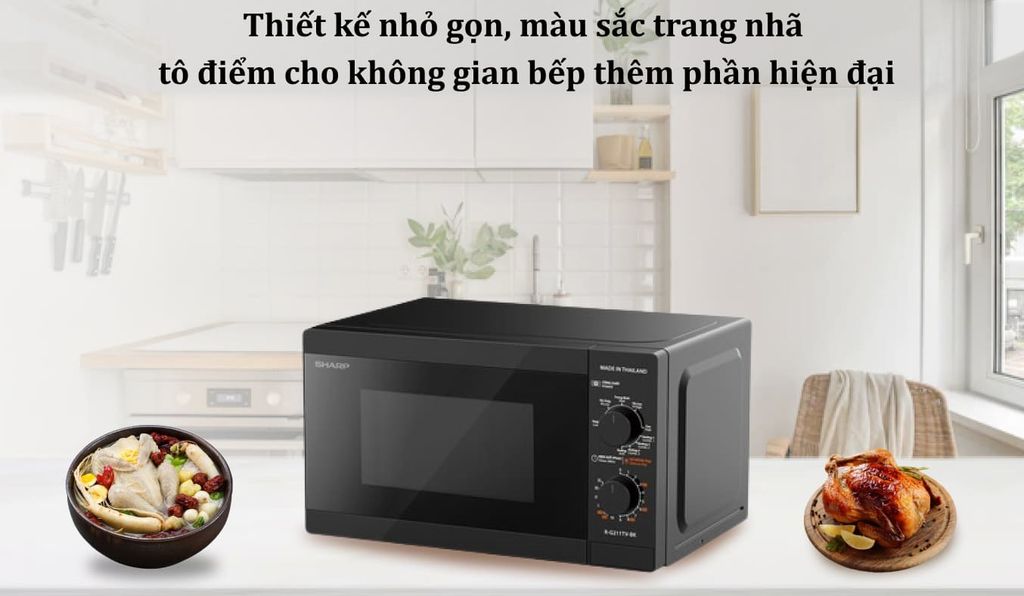Lò vi sóng có nướng Sharp 21 lít R-G211TV-BK