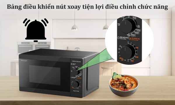 Lò vi sóng có nướng Sharp 21 lít R-G211TV-BK