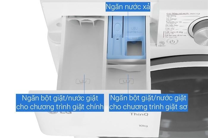 Máy giặt lồng ngang LG 10kg AI DD™ trắng - FV1410S4W1