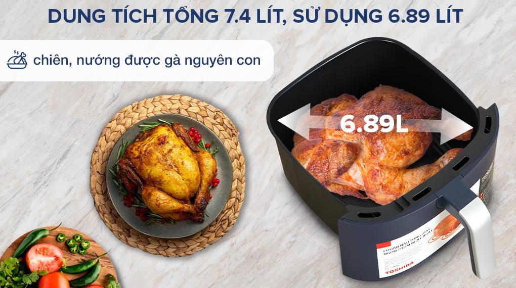 Nồi chiên không dầu Toshiba 7.4 lít AF-74CS2SRVN(B)