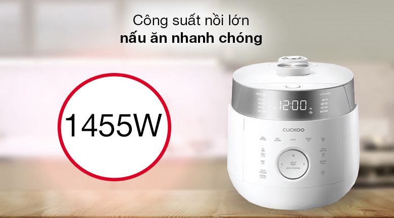 Nồi cơm áp suất cao tần Cuckoo 1.8 lít CRP-LHTR1009F/WHSIVNCV