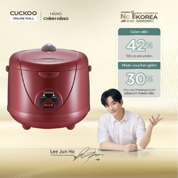 Nồi Cơm Điện Cơ Cuckoo CR-1021/RDVNCV – 1.8 Lít
