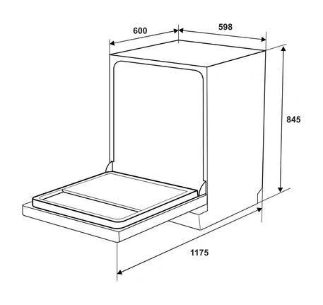 Máy rửa bát độc lập 15 bộ Hafele HDW-F6052G (535.29.652)
