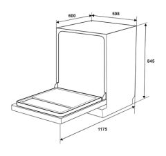 Máy rửa bát độc lập 15 bộ Hafele HDW-F6052G (535.29.652)