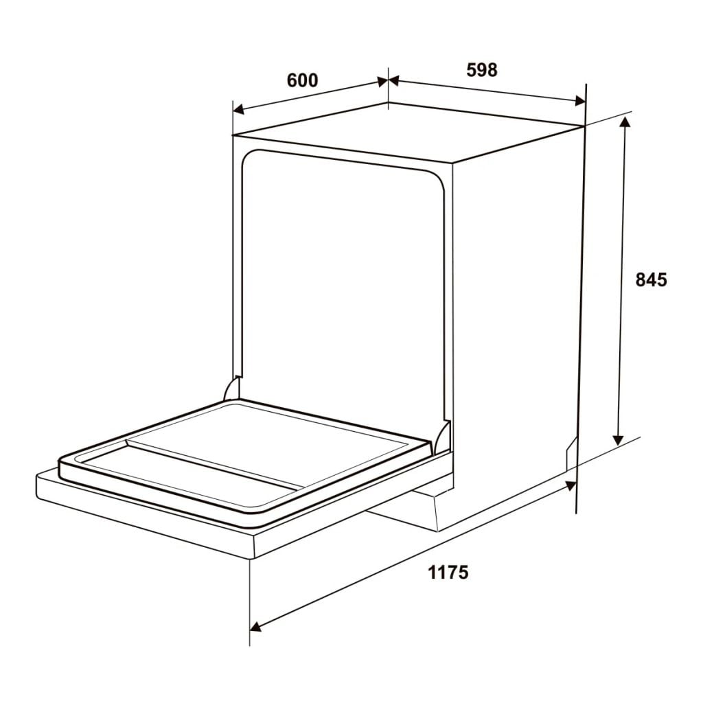 Máy rửa bát độc lập 15 bộ Hafele HDW-F6031G (535.29.651)