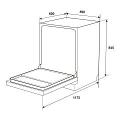 Máy rửa bát độc lập 15 bộ Hafele HDW-F6031G (535.29.651)